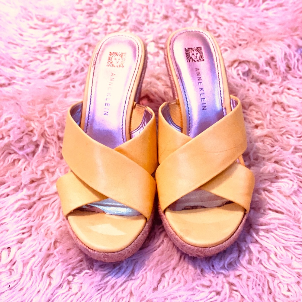 Anne Klein Yellow Wedges